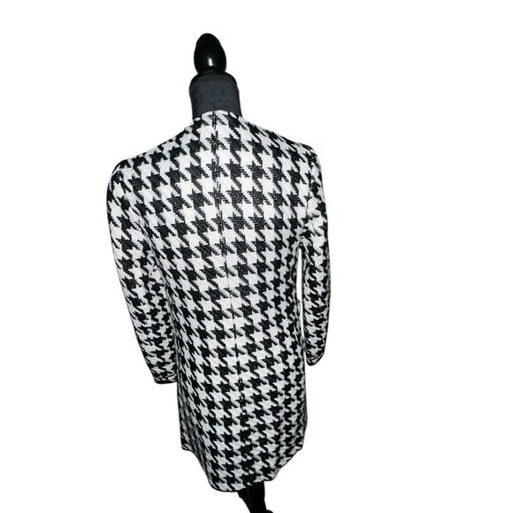 Wool Blend Houndstooth Vintage Classic Timeless Capsule Luxury Coat 6 - Picture 4 of 16